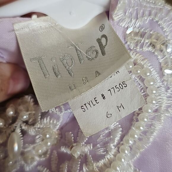 Baby Pageant Dress 6month Lavender Lace‎ Pearl Beaded Cupcake Dress Tip Top - Picture 11 of 11